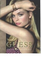 PUBLICITE ADVERTISING 2007  GUESS montre bijoux  portés par Claudia SHIFFER