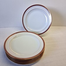 6 assiettes plates en porcelaine de Limoges France de chez Chastagner et Cie en