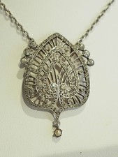 Collier ancien argent massif - collier,