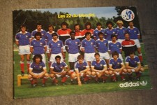 CARTE Officielle )) équipe de France COUPE DU MONDE 82 / LES 22 POUR LE MUNDIAL