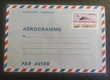 Enveloppe Aérogramme Avion Concorde survolant Paris 1977 Neuf N° 1004-AER