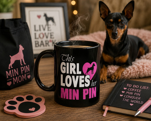 Miniature pinscher mug - miniature, mug,min