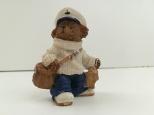 FIGURINE  STATUETTE ours marin mer pêche Sujet baptême en résine 