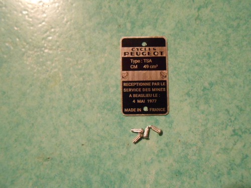 Plaque mines peugeot tsa - plaque,