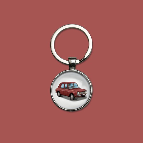 Porte clefs simca 1100 - porte-clefs, brun