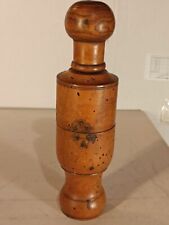 bouche bouteille en bois buis  Ancien Vintage, H 21 Cm Insolite