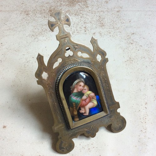 Cadre reliquaire porcelaine - cadre,