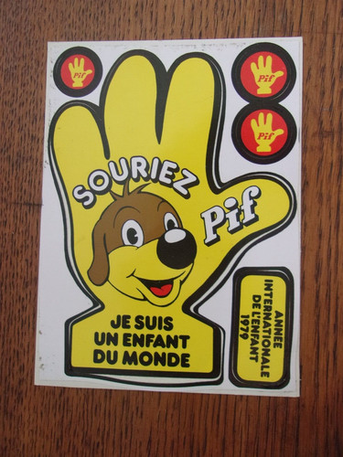 Pif gadget autocollant - gadget, :