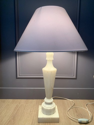 Lampe colonne albâtre avec - lampe,