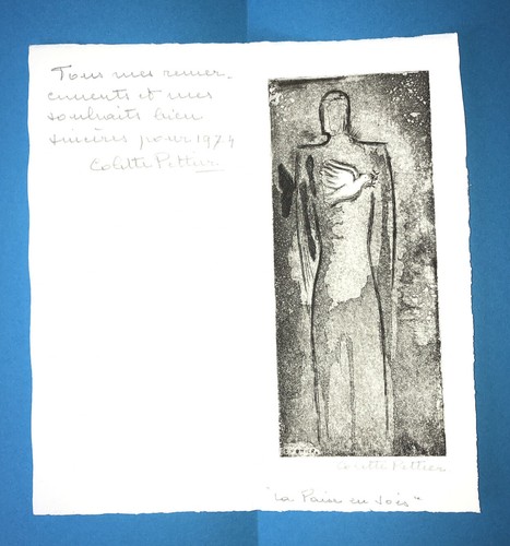 Carte voeux ancienne - ancienne,