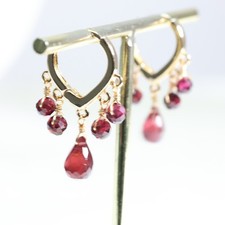 boucles d'oreilles en grenat