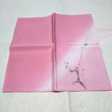 Tissu de cérémonie du thé Furoshiki fleur de prunier rose sans boîte utilisée
