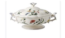 Coupe à fruits ancienne en faïence de Gien décoré à la main