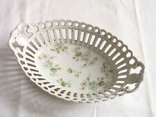  Coupe ajourée Limoges ? Malicorne ? corbeille bannette porcelaine de Paris ?