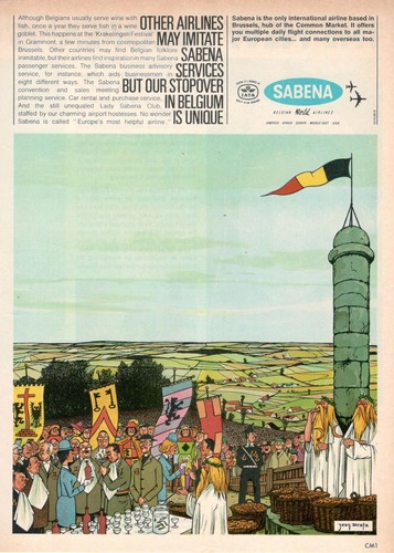Publicité airlines sabena - airlines,