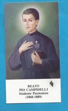 IMAGE PIEUSE RELIQUE BEATO  PIO CAMPIDELLI  DE SAINT LOUIS  ETUDIANT PASSIONISTE