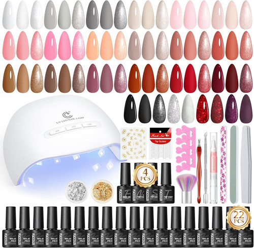 44pcs kit ongle - ongle, complet