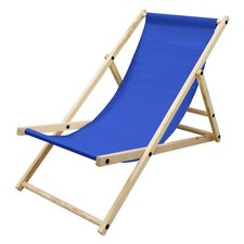 Chaise longue de jardin pliante bain de soleil plage chilienne bleu foncé 120 kg