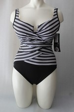 NEUF : Maillot bain MIRACLESUIT Escape Noir et blanc  F48