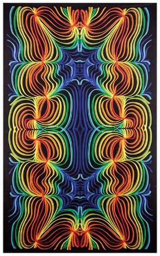 Rainbow ripple psychedelic - 3d,