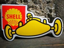 Plaque émaillée SHELL Enamel Sign no Bp Esso Mobil Antar Total