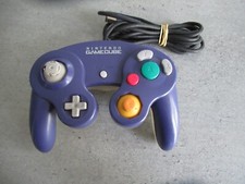 manette officielle / nintendo gamecube / bicolore / bleu / translucide