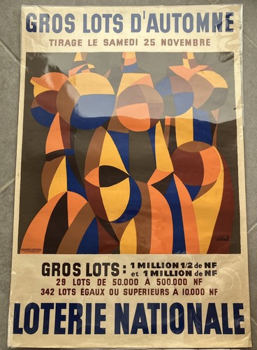 Affiche originale loterie - originale,