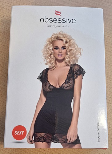 Robe nuisette noire obsessive - nuisette,