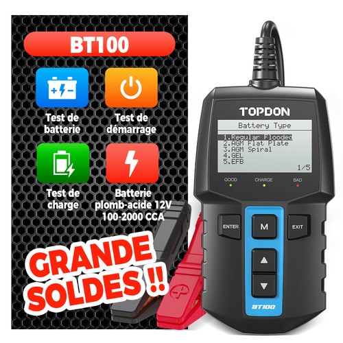 Topdon bt100 testeur - bt100, de