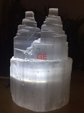 8" Selenite Lamp White LED