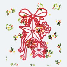 POCHOIR STENCIL METAL ETOILES DE NOEL SPECIAL GAUFRAGE BRODERIE PERGAMANO 