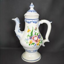 Ancienne théière en céramique italienne peinte à la main - vintage déco 