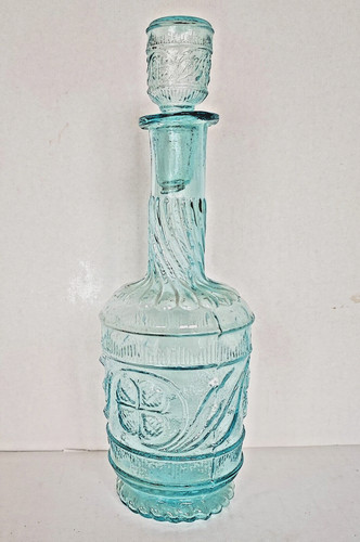 Ancienne carafe verre bleu - ancienne, en