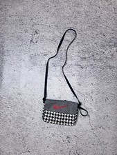 NIKE Sportswear Futura 365 Slim Flap Crossbody Black White Houndstooth Red Logo