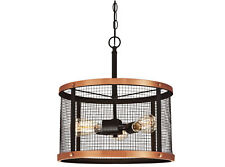 Lustre Plafonnier Lampe suspendue Emelie Bronze et Cuivre 3 Ampoules E27 60 W