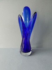 vase en verre bleu cobalt de