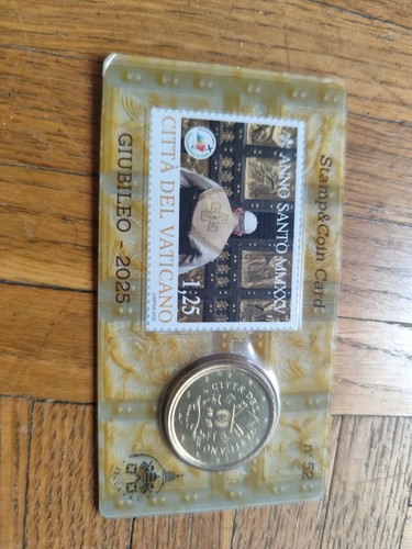 Stamp and coin - coin, card