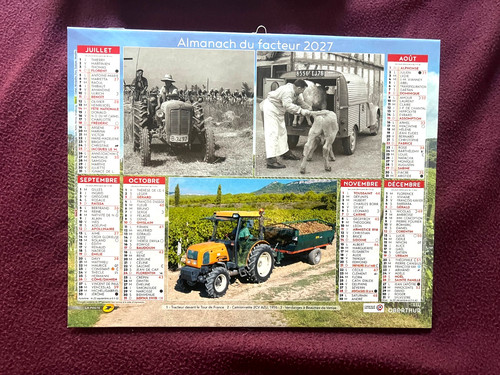 Calendrier poste facteur - calendrier,