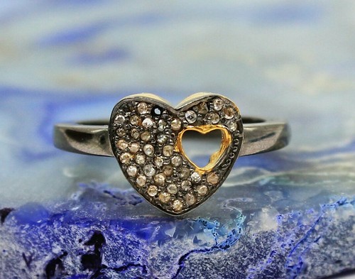 Diamant pavé bague forme - bague,
