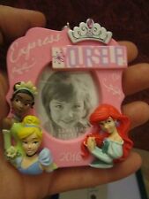 Pink Girls Disney Princess Hallmark picture frame ornament 2016 Express Yourself