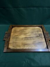 Grand plateau ancien en bois