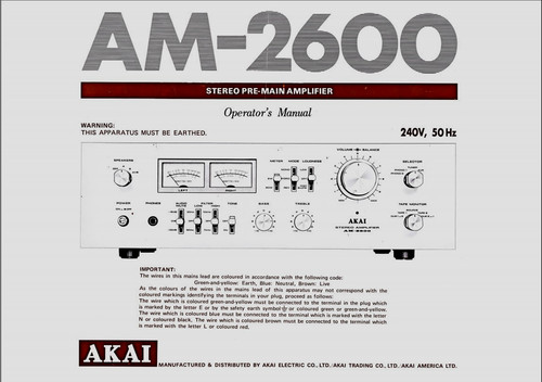 Akai 2400 stereo pre - am-2400,