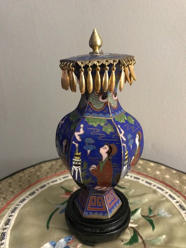 Cloisonne vase potiche pot - vase,