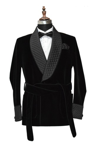 Veste fumeur noire pour - de,