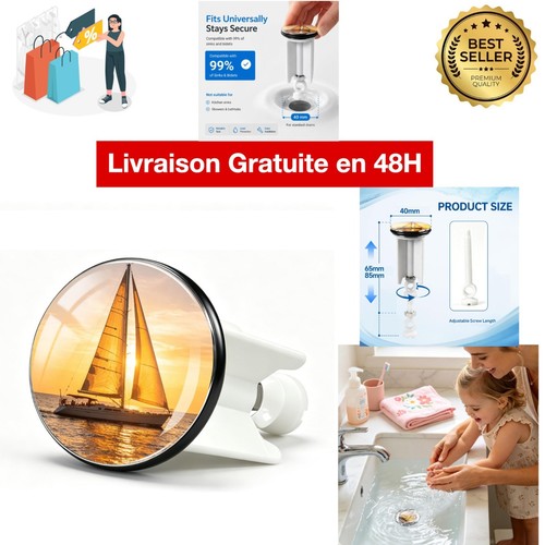 Bouchon lavabo chromé - de, 40