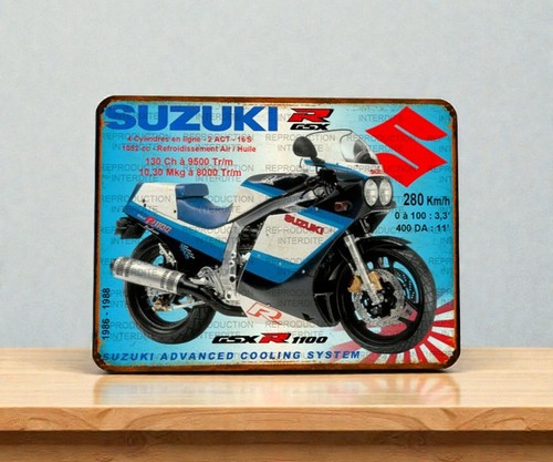 Plaque métal suzuki gsxr - métal,