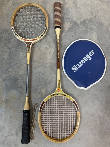 Vtg slazenger wooden badminton - slazenger,