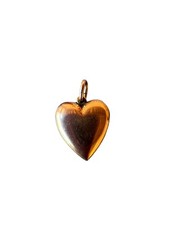Vintage Pendentif  Coeur Plaque Or Charme Love Breloque Pendeloque