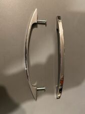 Lot 2 poignées de meuble tiroir métal chromé vintage industriel paire design