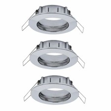 Paulmann 2Easy Premium Spots Encastrés Ensemble De 3 IP44 Fixe 51Mm Chrome